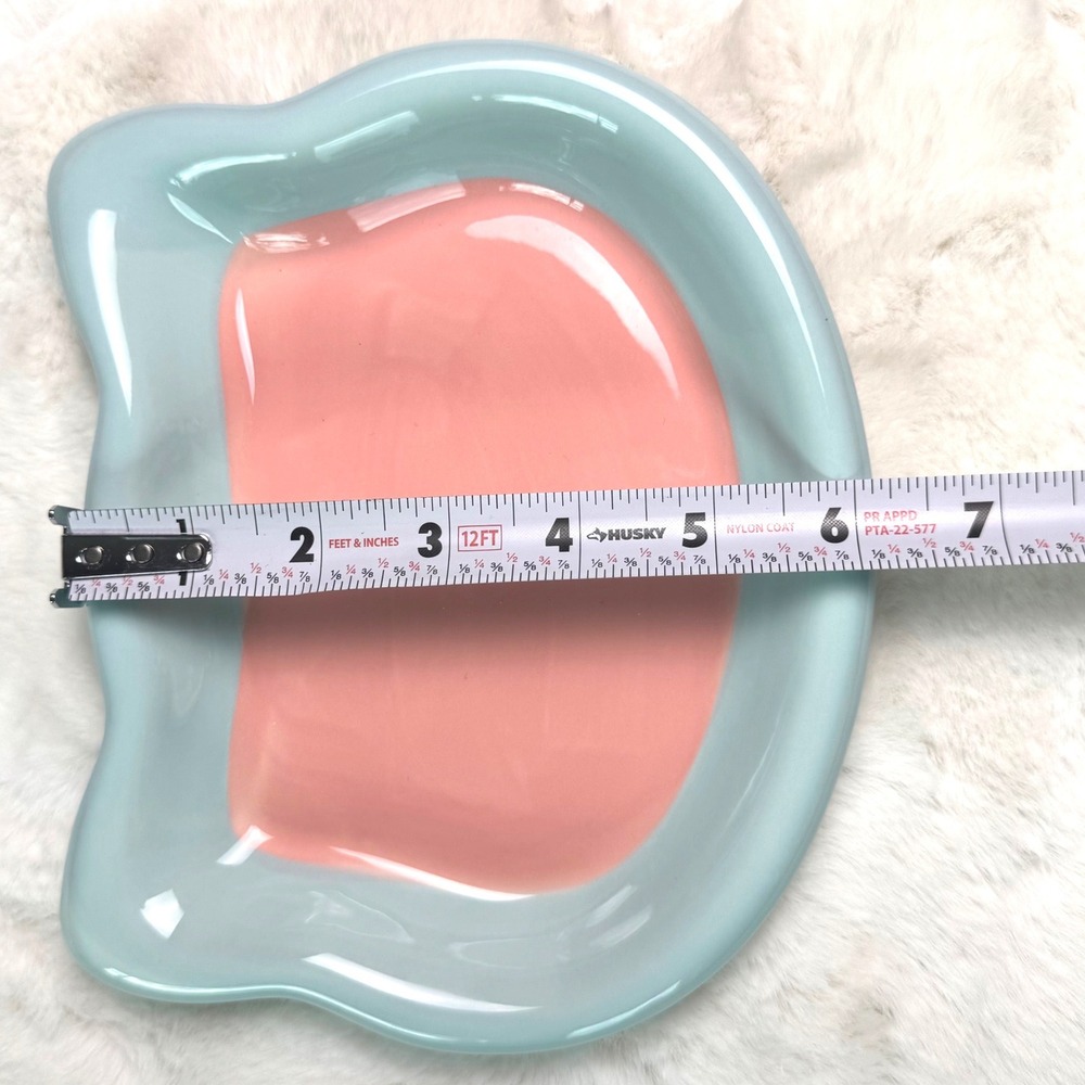 New Large Ceramic Cat Trinket Catch all Dish Pastel Pink Blue - Picture 4 of 6